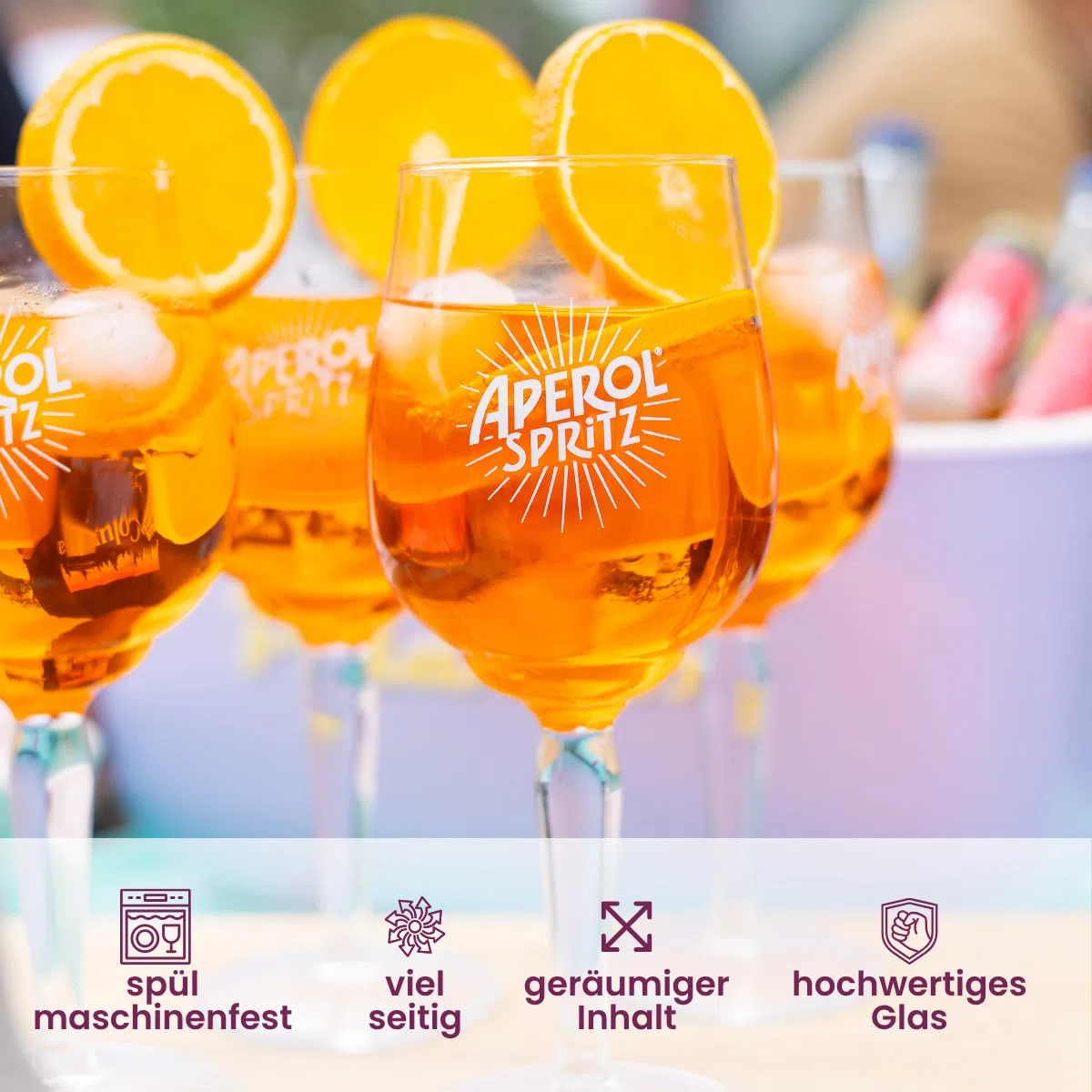 Aperol Spritz Gläser 450 ml - 6 Stück