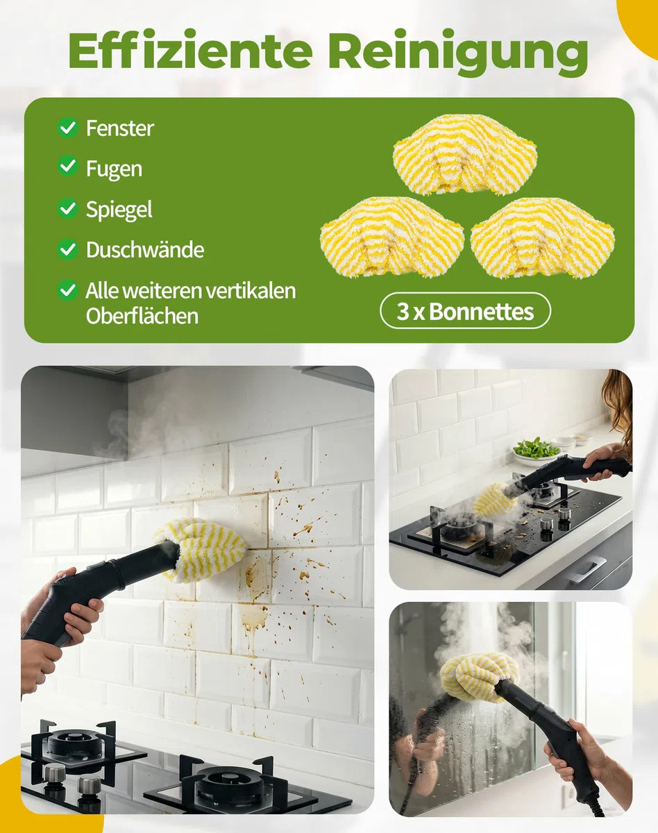 7er Zubehör für Kärcher Dampfreiniger Bodentücher für Karcher SC1 SC2 SC3 SC4 SC5 Easyfix Tücher 5er Bodentücher 2er Bezüge