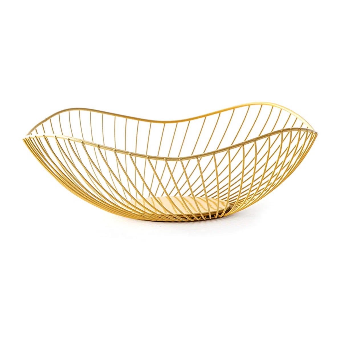 Obstschale Gold, Obstkorb Gold Metall Openwork Fruit Basket für Obst Snack Gemüse Handtücher Fruit Basket 25x10cm