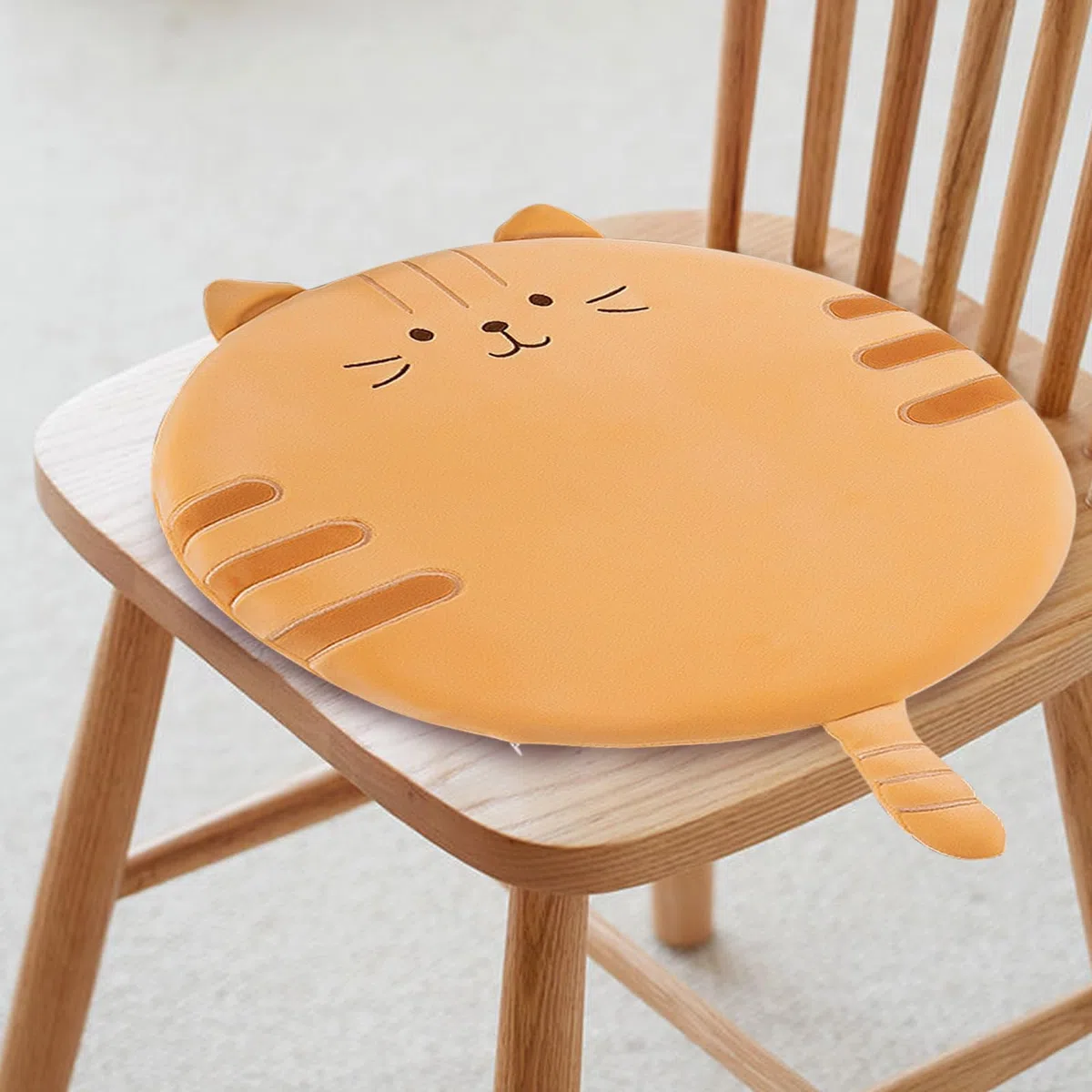 Sitzkissen Kinder, Cartoon Runde Stuhlkissen, 40 x 40 cm Memory Foam Sitzkissen,Stuhlkissen Dickes Stuhlkissen Tier Sitzauflage Bodenkissen Kinder Kissen für Kinderzimmer,Schule,Bürostuhl,Auto