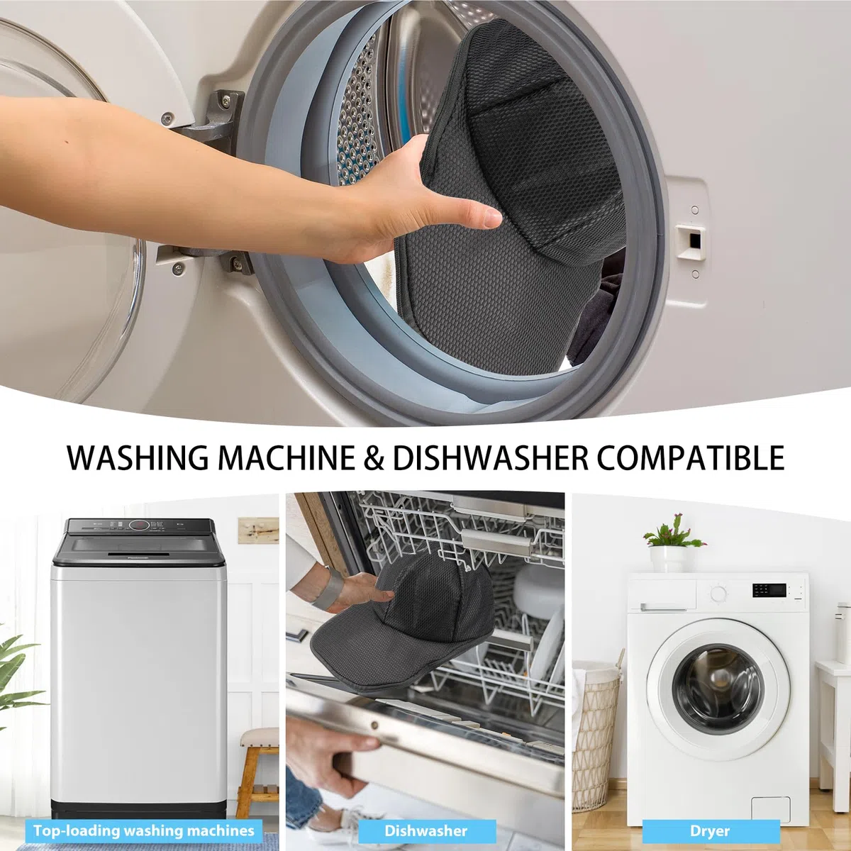 2 Stück Cap Waschmaschinen Form für Baseballkappen, Baseball Cap Waschen Form Hat Washer Cage Netz Spülmaschine Geschirrspüler, Hutwaschrahmen, Waschgestell Waschkäfig für Hut Reiniger