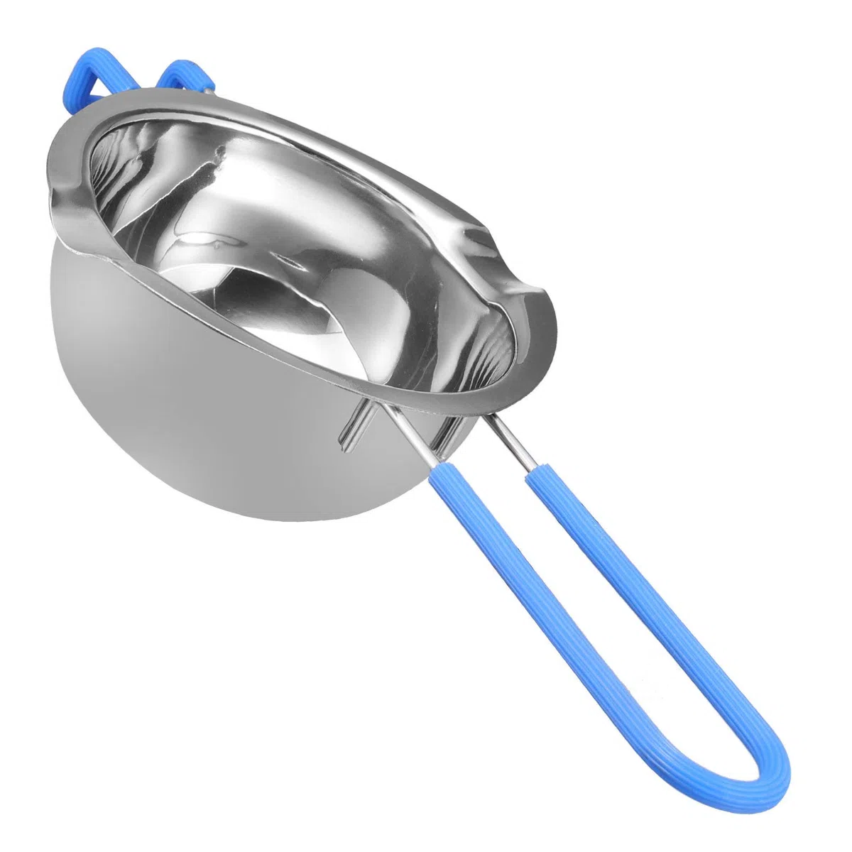 HEMOTON Edelstahl Schmelztopf mit Silikondeckel und Griff zum Schmelzen von Butter und Wachs für Küche und Backen Hitzebeständig und Leicht zu Reinigen Zufällige Farbe
