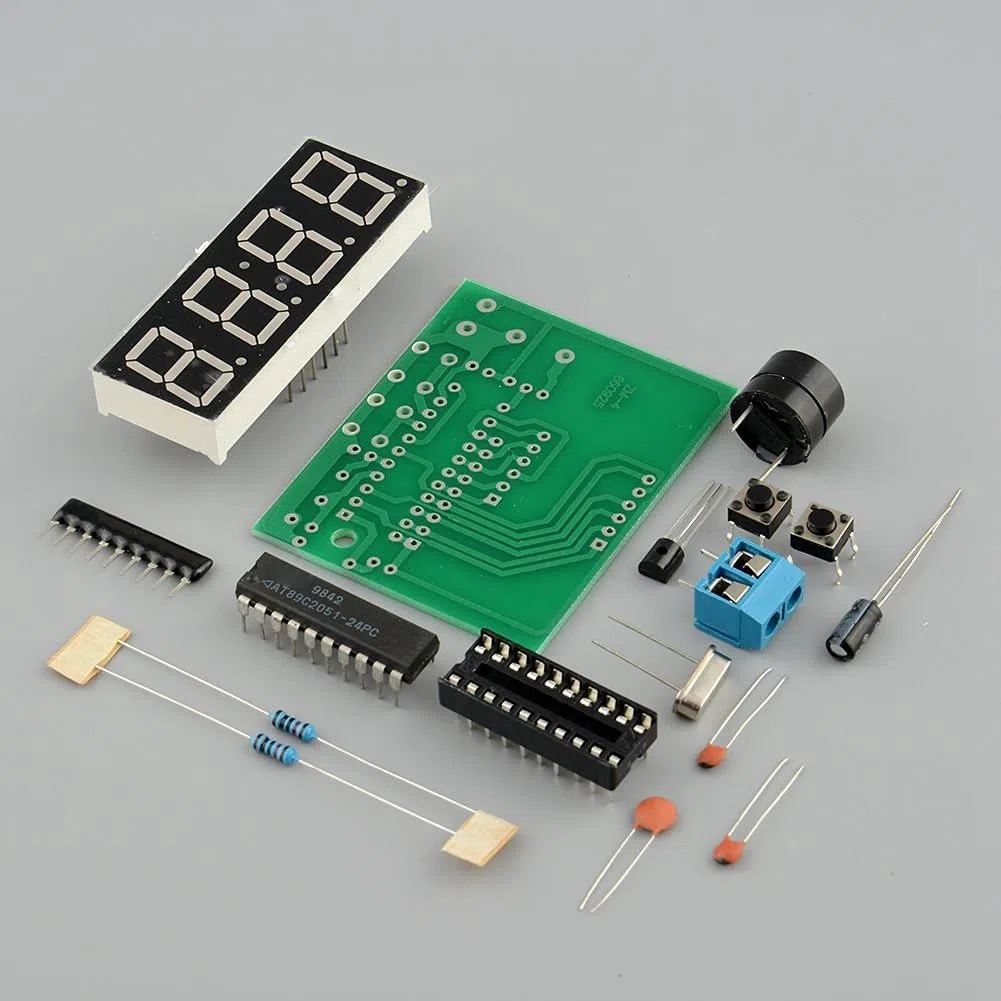 4-Stelliges Digitales Elektronisches Uhrenset, Mikrocontroller-Digitaluhr, 4-Stelliges Digitales Uhrenset, Elektronisches DIY-Set