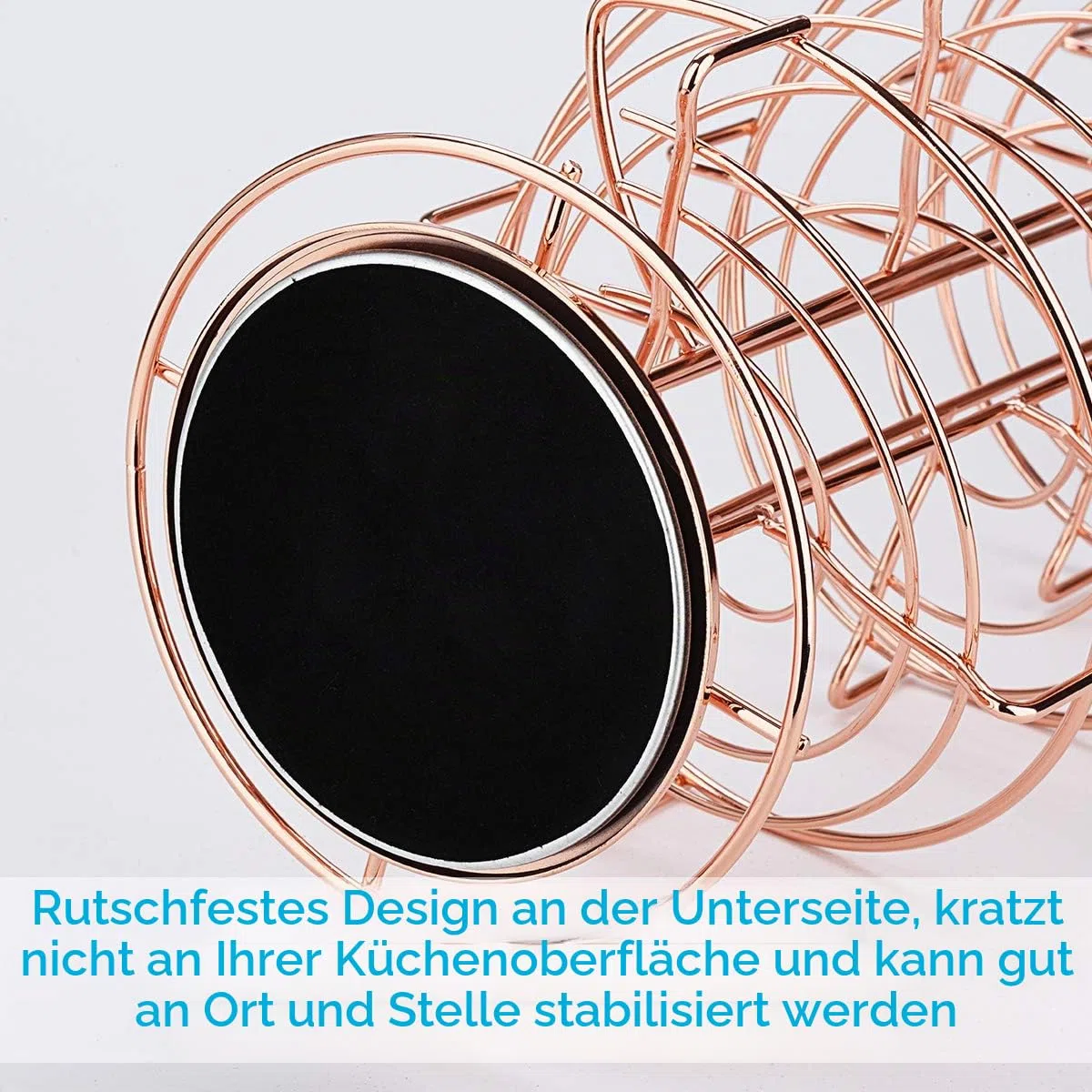 Toplife Eierspender, Eierspirale Edelstahl spiralförmiges Design, Eierständer Aufbewahrung für ca. 30 – 36 Eier, Rotgold
