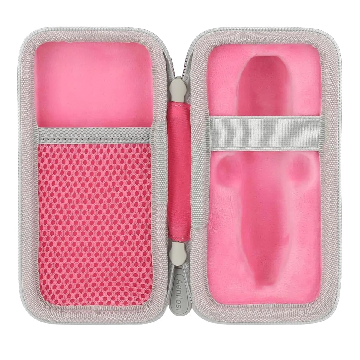 Aenllosi Aufbewahrungsetui kompatibel mit 3Doodler Start+ Essentials (2024) 3D-Stift-Set für Kinder, Aufbewahrungs-Netztaschen-Halter für 3D Stift Filament und USB-Kabel (nur Etui, Rosa)