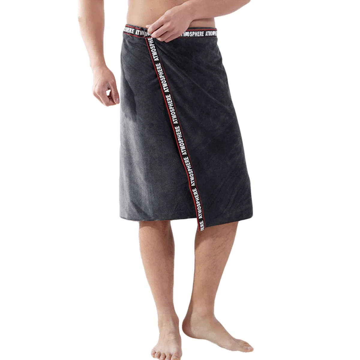 JIAHG Herren Saunakilt Frottee Verstellbar mit Druckknöpfen und Gummizug Saunahandtuch Saugfähig Schnelltrocknend Sauna Handtücher für Wellness Spa und Sauna, 70 x 140 cm