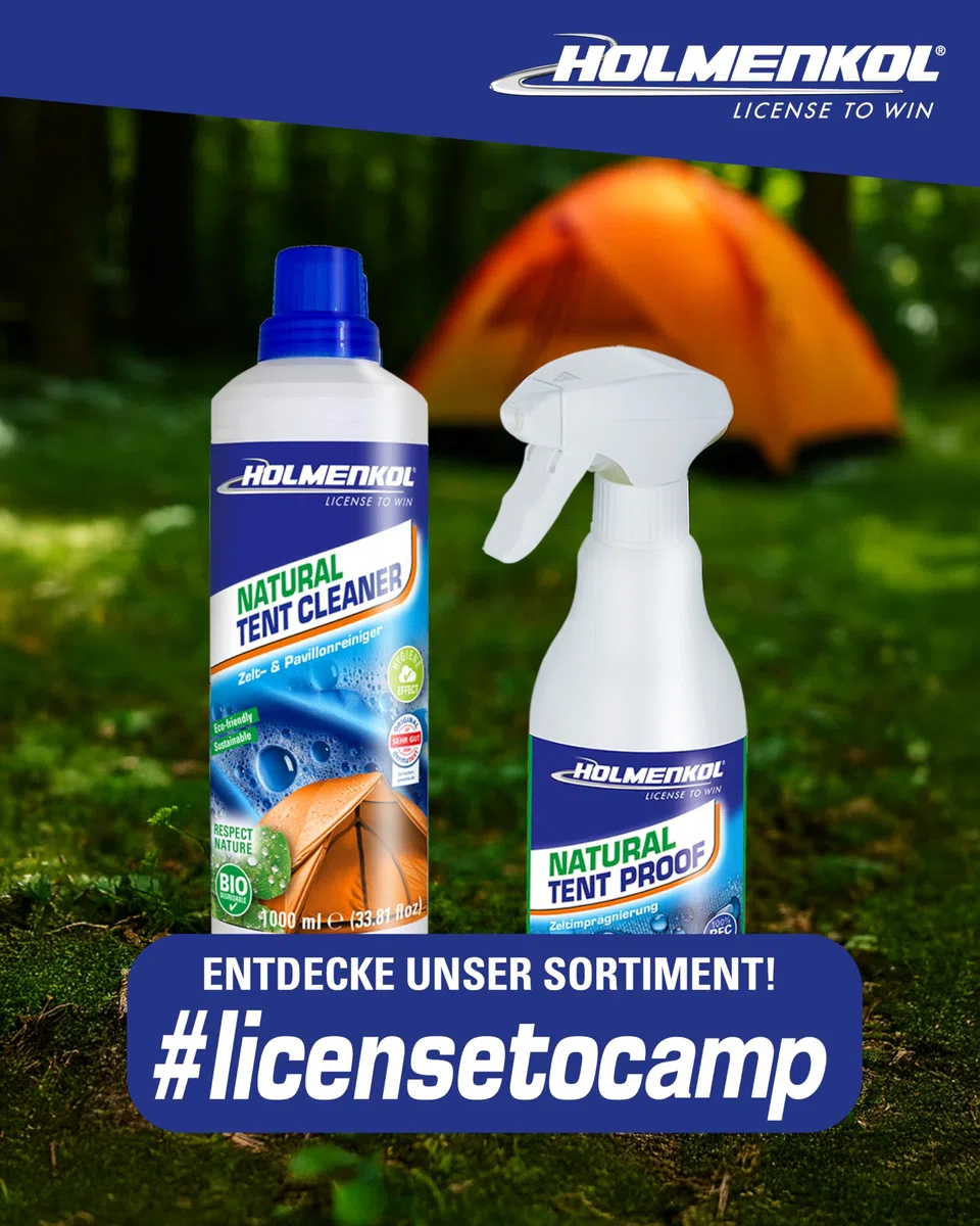 Holmenkol Natural Tent Proof 500ml - Biologisch abbaubares Imprägnierspray für Zelt & Outdoor-Textilien, Wasser- und schmutzabweisende Wirkung, Ideal für Planen, Markisen, Sonnensegel und Rucksäcke