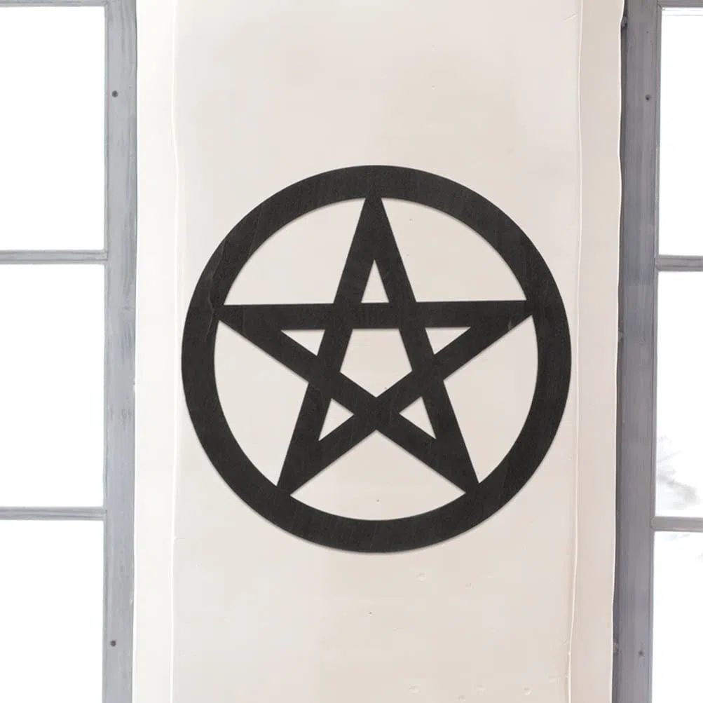 Alipis 2stücke Holz Pentagramm Wanddeko Ritual Ornament Mit Geschnitztem Design Für Altäre Vielseitig Als Untersetzer Und Dekoration Für Zuhause Büro Restaurant Und Mehr