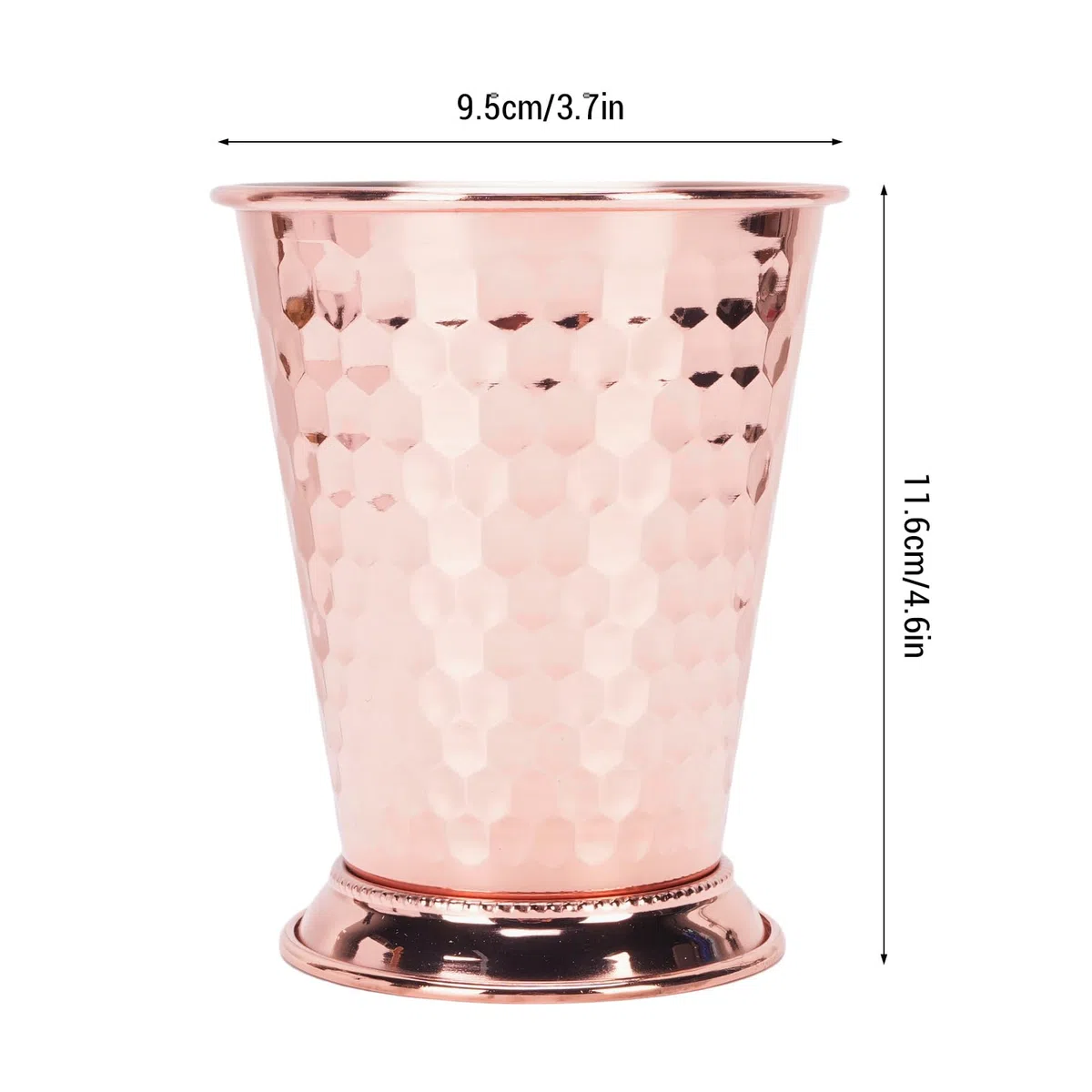 AYNEFY Julep-Becher aus Edelstahl, 400 Ml, Metall-Trinkbecher für Cocktails, Whisky, Bier, Pferderennen-Party, Bar, Zuhause, Restaurant, mit Glatten Kanten (Typ 1)
