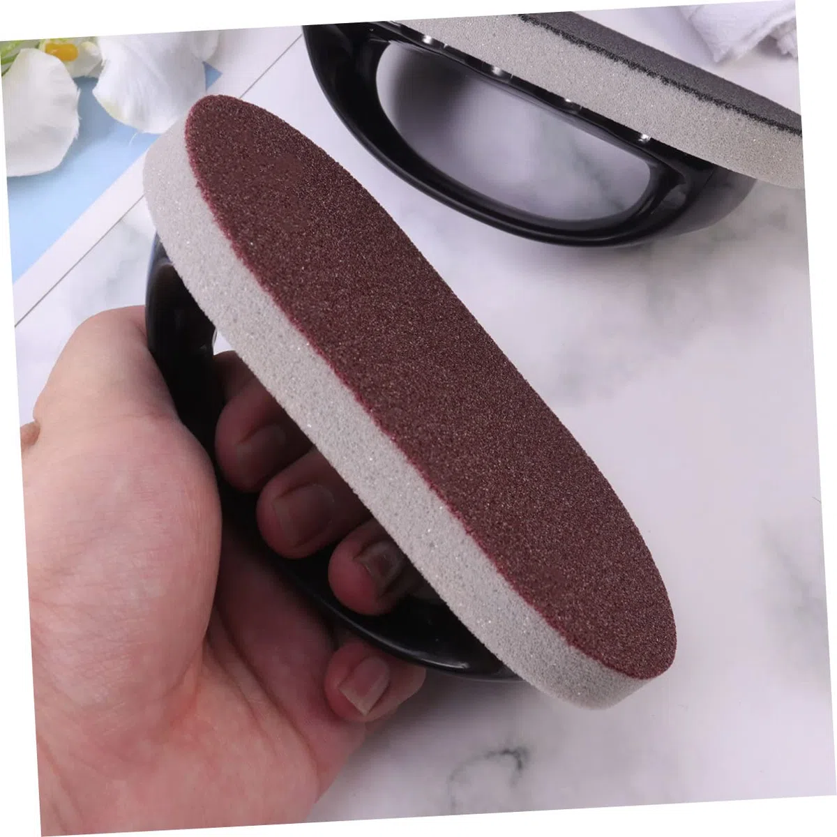 Mobestech 6stücke Emery Schwamm Bürste Mit Handgriff Effektive Reinigungsschwämme Für Töpfe Pfannen Badewanne Spüle Langlebige Und Schonende Scheuerpads Zufälligen Farben