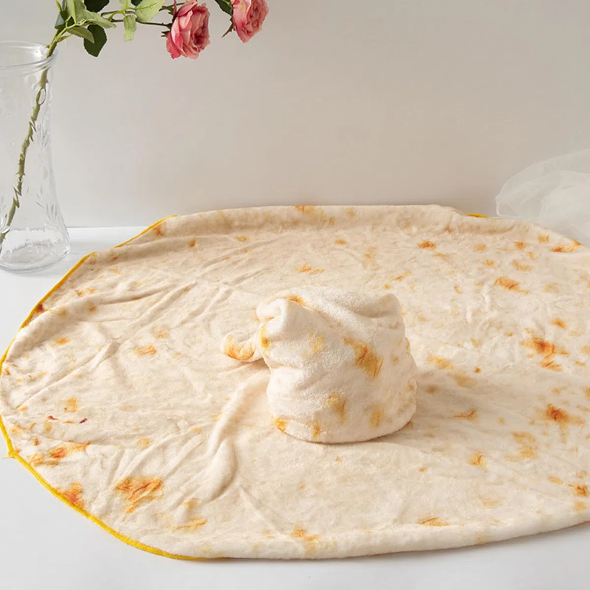 Baby-Tortilla-Decke, Mütze, Weich, Atmungsaktiv, Rund, Wickelset für 0–6 Monate, Fotoshooting-Requisiten für Neugeborene