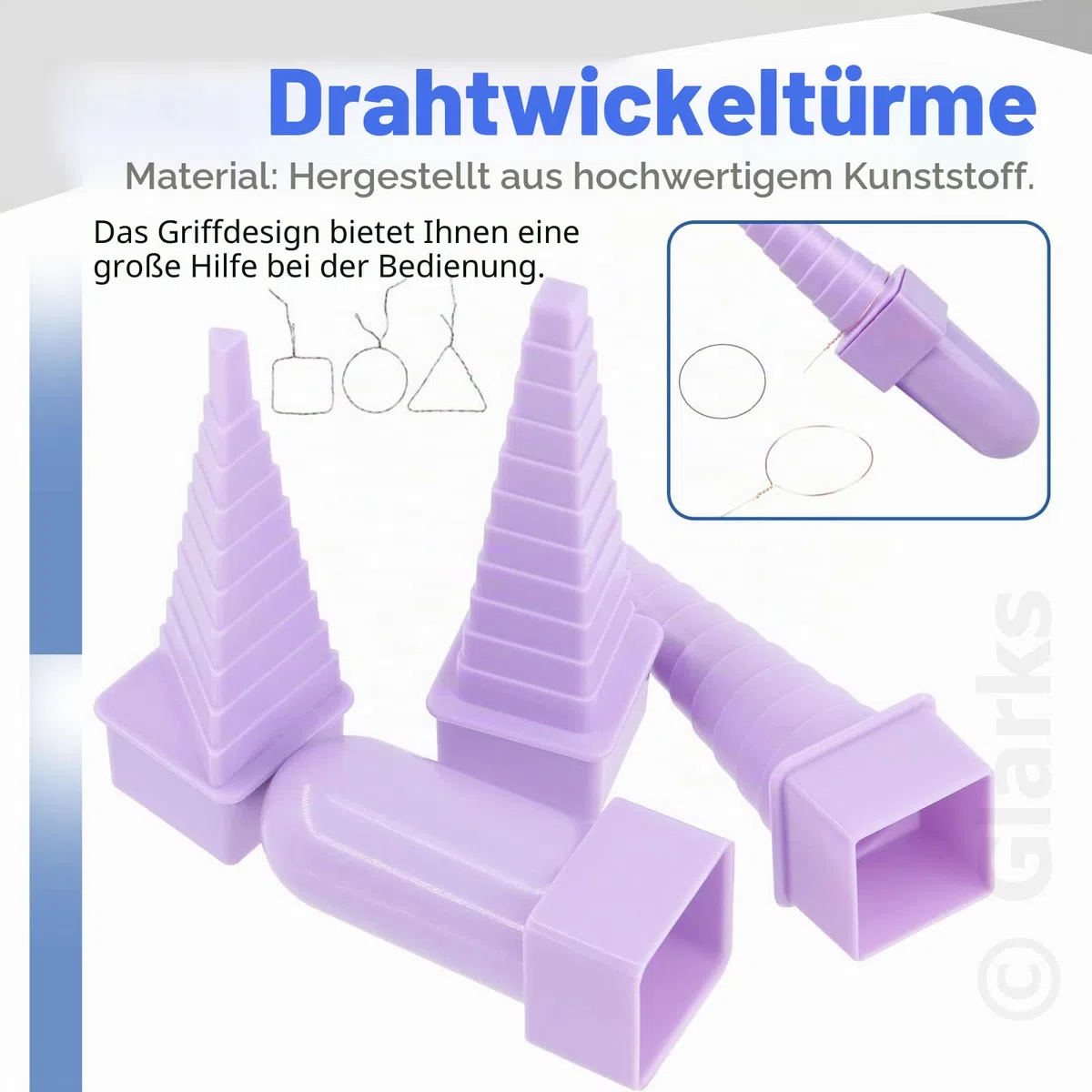 Glarks 8-teiliges Drahtschlaufenwerkzeug-Set mit Drahtschlaufendorn, 6-in-1-Zange, Drahtschneider zum Umwickeln von Schmuckdraht und Biegeringe