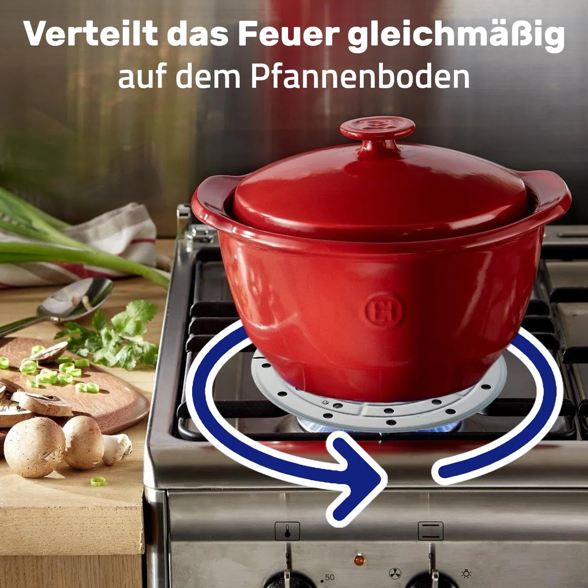 Simmerplatte für Gasherd – Durchmesser Ø 160 mm - aus Aluminium - Garantie 10 Jahre - MONTERAL