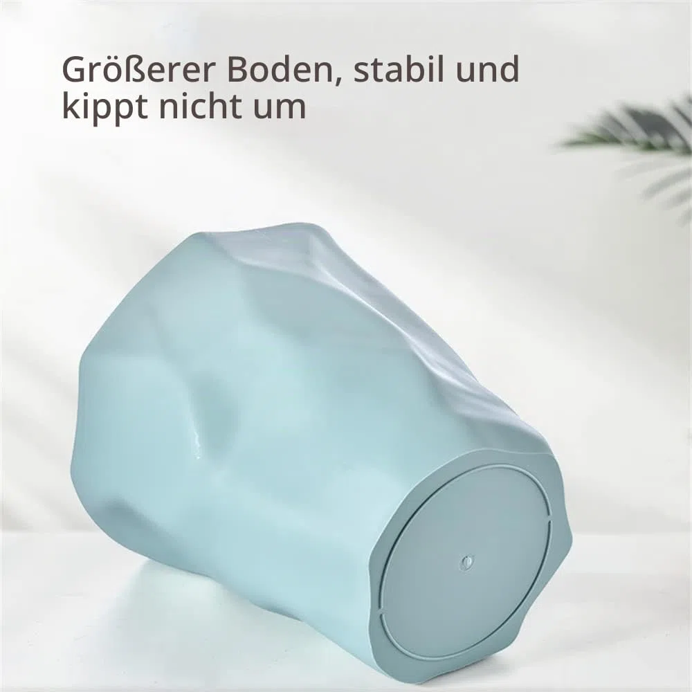 Papierkorb aus Kunststoff, für Büro und Schlafzimmer, unregelmäßig, umweltfreundlich (weiß)