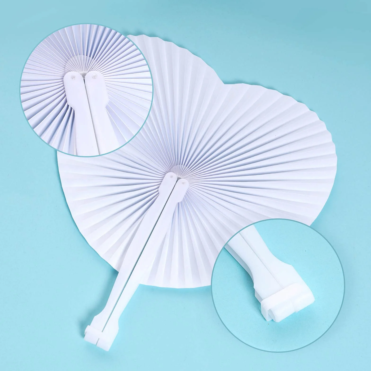 24 STK Fächer Hochzeit Handfächer Papierfächer Hochzeitsfächer Faltfächer Faltbar Gastgeschenk Für Sommer Gelegenheiten,Party,DIY,Wand Dekoration