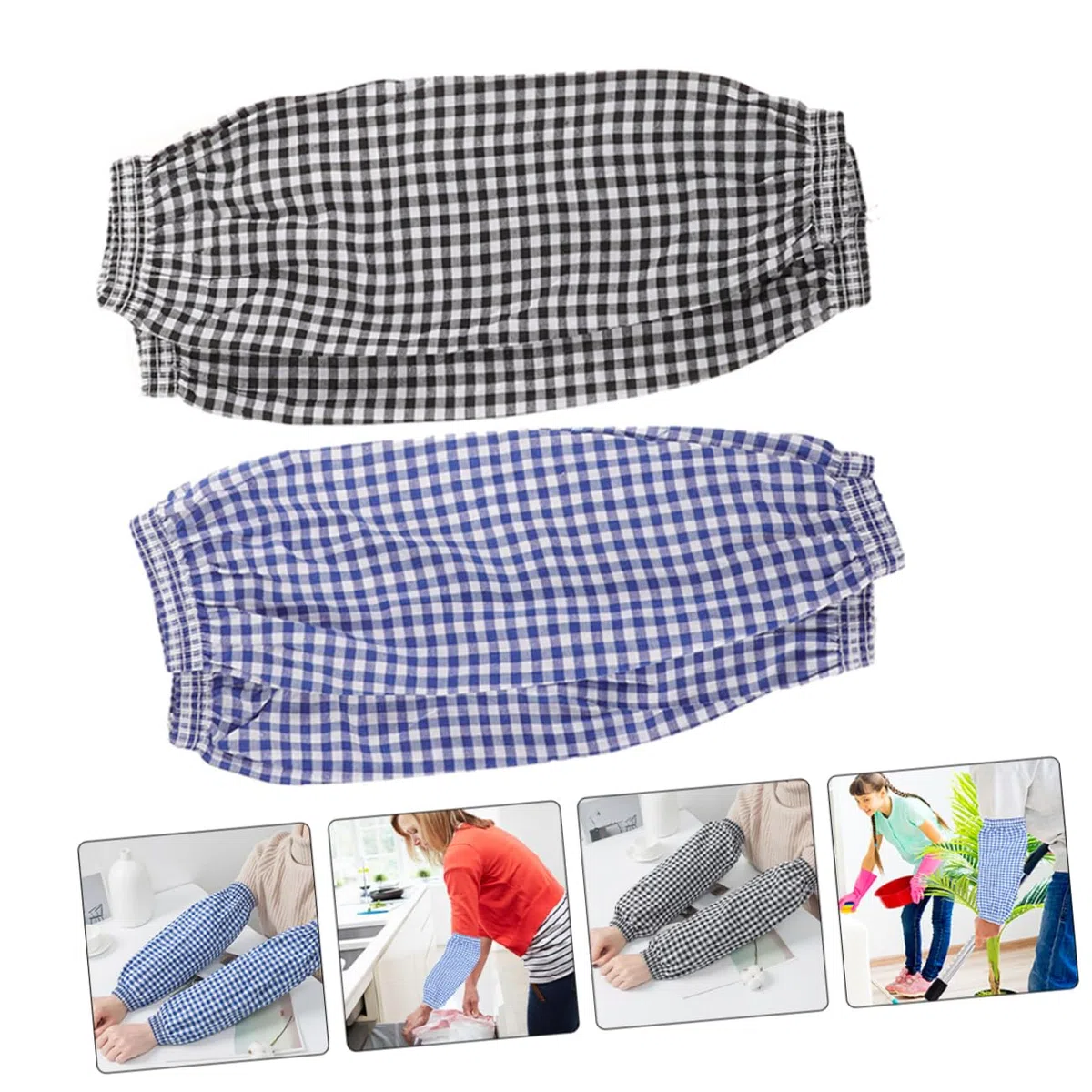 Garneck 2 Paare Küchen Ärmelschoner aus Atmungsaktivem Baumwoll Leinen Ölresistente Schutzärmel für Kochen und Langlebige Praktische Überärmel für Damen und Büroarbeiten
