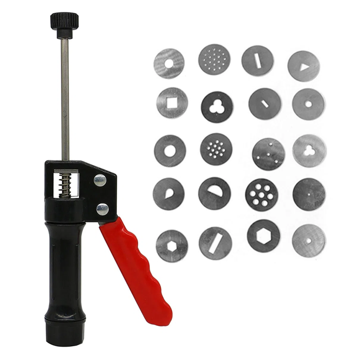 Ton Pistole Extruder und 20 STK Edelstahl überfüllt Schlamm Maschine Polymer Clay Extruder Handwerk Gun Kuchen Fondant Skulptur Dekorieren Werkzeug Set