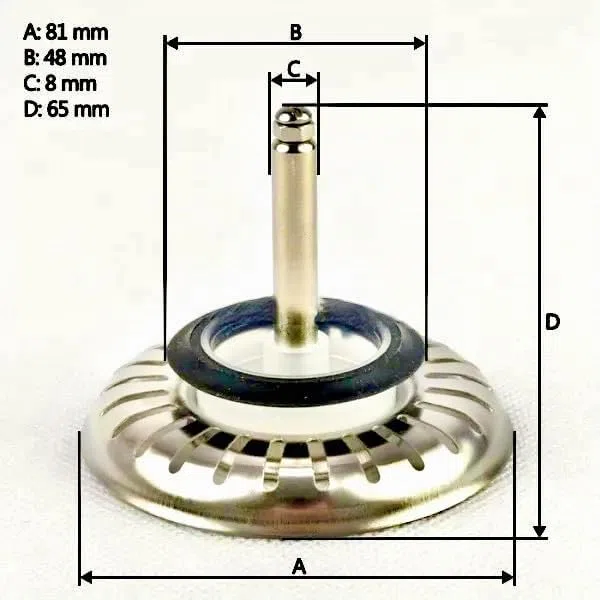 Franke - Exzenterventil für Küchenspüle Ablaufgarnitur 3 1/2" = Ablaufdurchmesser ca.81 mm (133.0005.611)