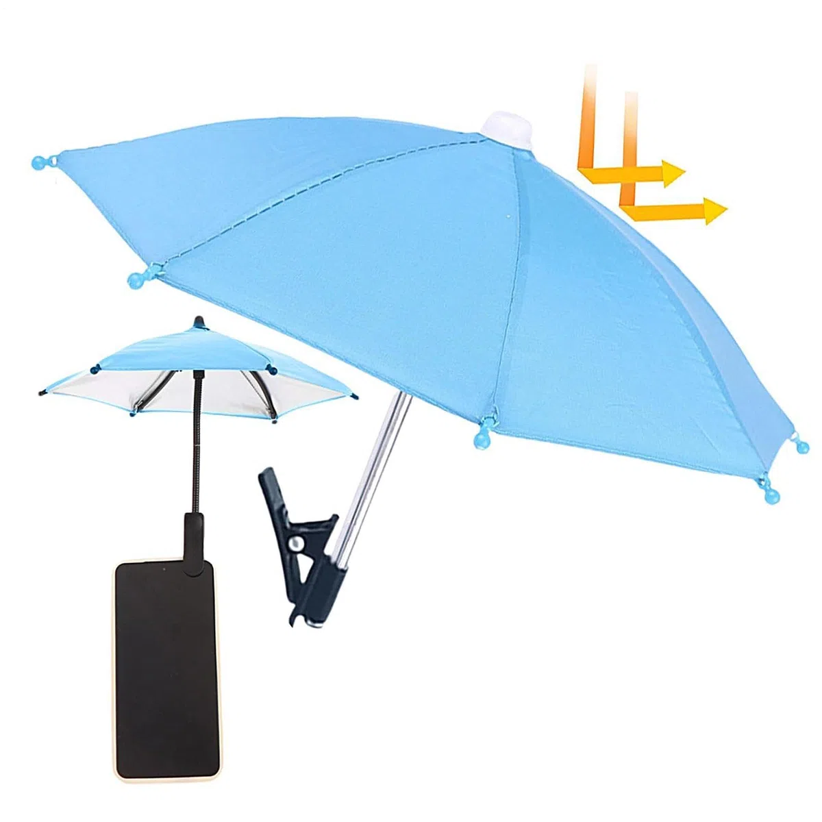 Handy-Regenschirm – blendfreier Sonnenschutz, Handy-Regenschirm für die, schützt vor Sonnenlicht und Blendung, Outdoor-Aktivitäten, Schirme für Handy-Sonnenschutz | Universell passend fü