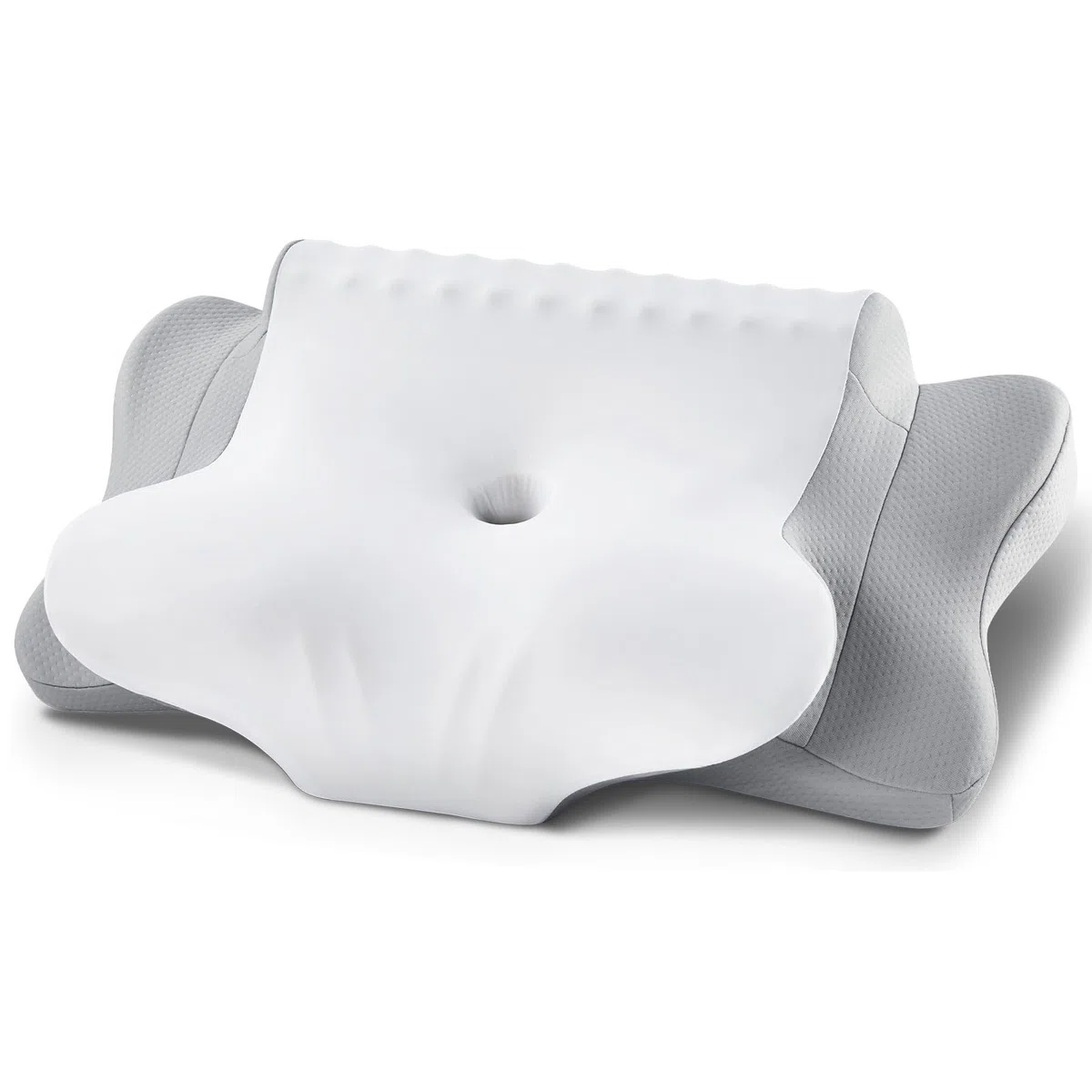 Nackenkissen Kopfkissen, Memory Foam Hellgrau