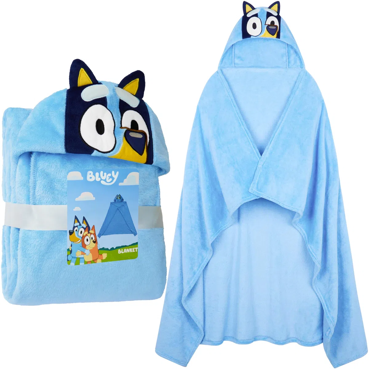 BlueY Kuscheldecke zum Anziehen mit Kapuze, Flauschig & Weich, Fleece Poncho Kinder Hoodie Decke Geschenke für Mädchen & Jungs, 4-10 Jahre, Lizenziert