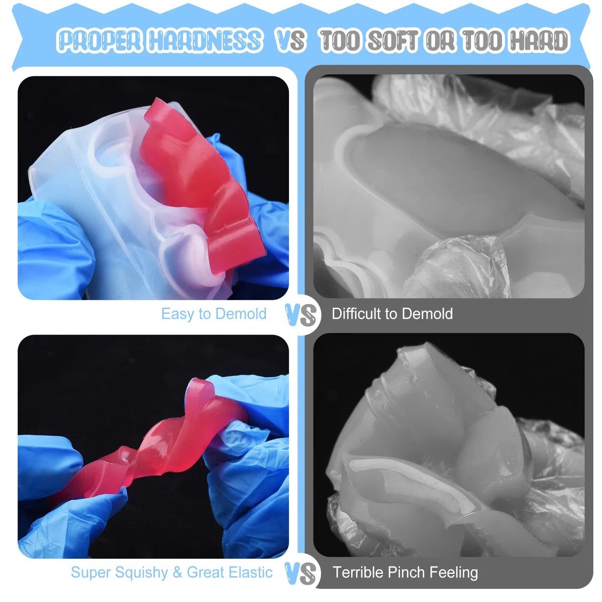 Flüssigsilikon für Taba Squishy Bastelset - 500g 1: 1 Verhältnis Gemischt Superweiches Silikongummi für den Squishy Maker, perfekte DIY Dekompressionsgeschenk Kit für Taba Squishy, ​ Beflockung Pfote