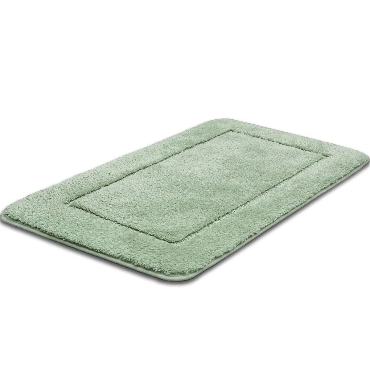 Mixibaby Badteppich rutschfeste,weicher Badezimmerteppich, Wasserabsorbierend Badematte, Maschinenwaschbar, Badvorleger für Dusche, Badewanne und Toilette, Größe:60 cm x 90 cm, Farbe :Mint-Grün