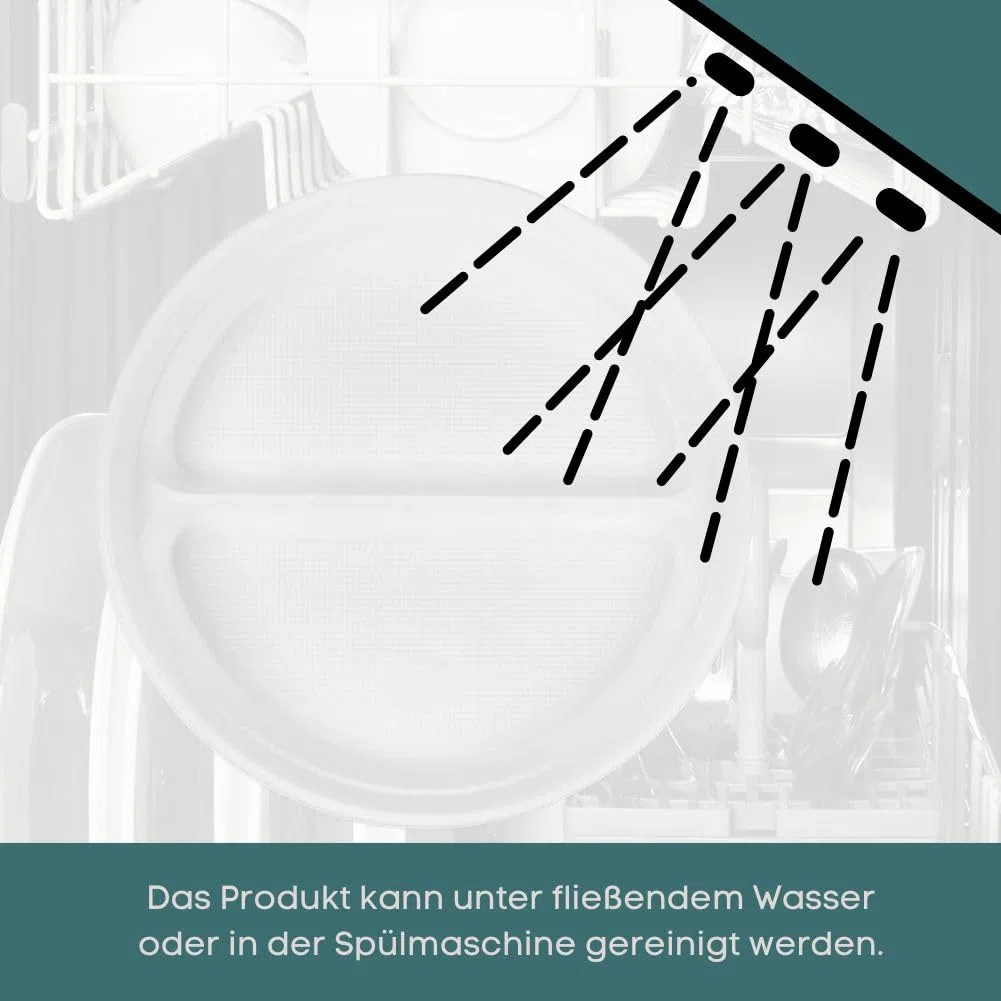 RAGO® Plastikteller 100 Stück Teller Set I Plastikteller Mehrweg Ø22 cm I Plastik Teller Wiederverwendbar Kunststoffteller I Partyteller Partygeschirr Plastikgeschirr (100 Stück - 2-geteilt)