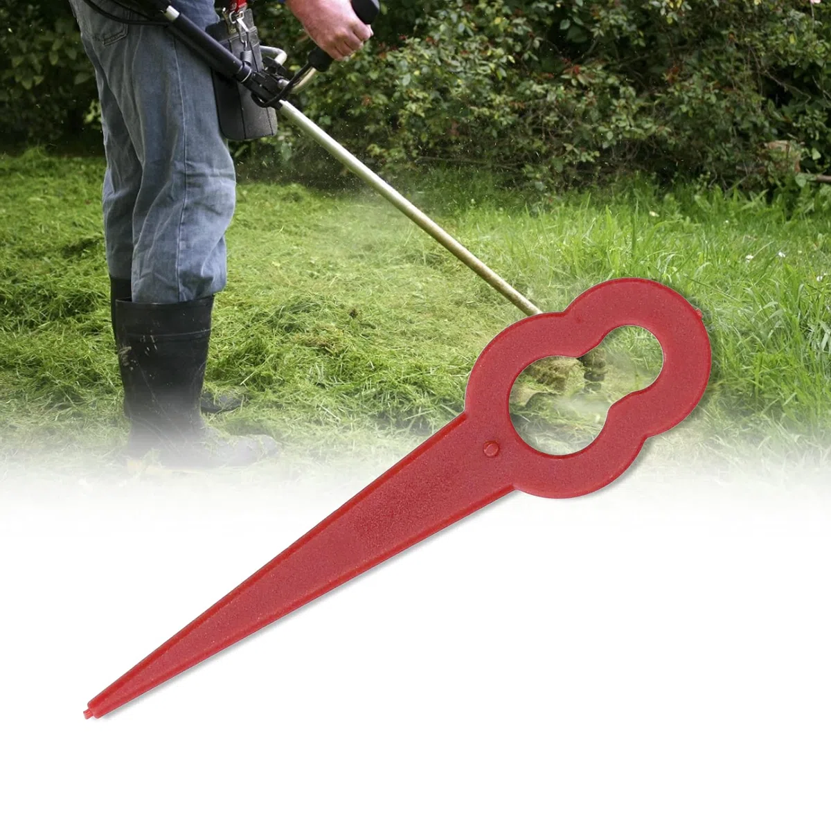 Trimmer -Kunststoffschneiderblätter, 100 -teilige Trimmer -Ersatzwerkzeuge Zum Schneiden von Gras, Glatt und Sicher mit Kürbischem Design (Rot)