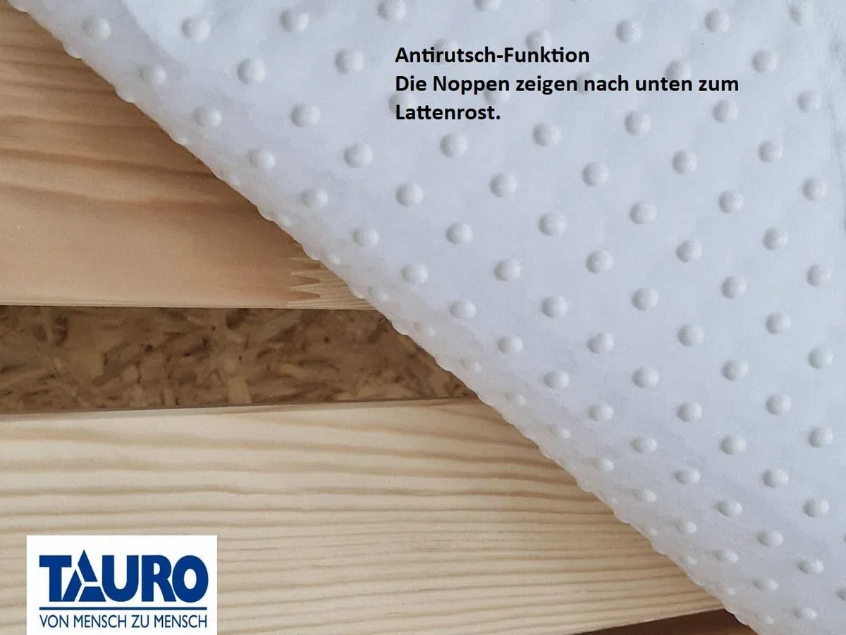 TAURO Noppen Matratzenschoner 140x200 cm | Rutschhemmend Matratzenunterlage atmungsaktiv | Filz-Schoner mit Noppen für Lattenrost | Schutz vor Abrieb & Verschmutzung