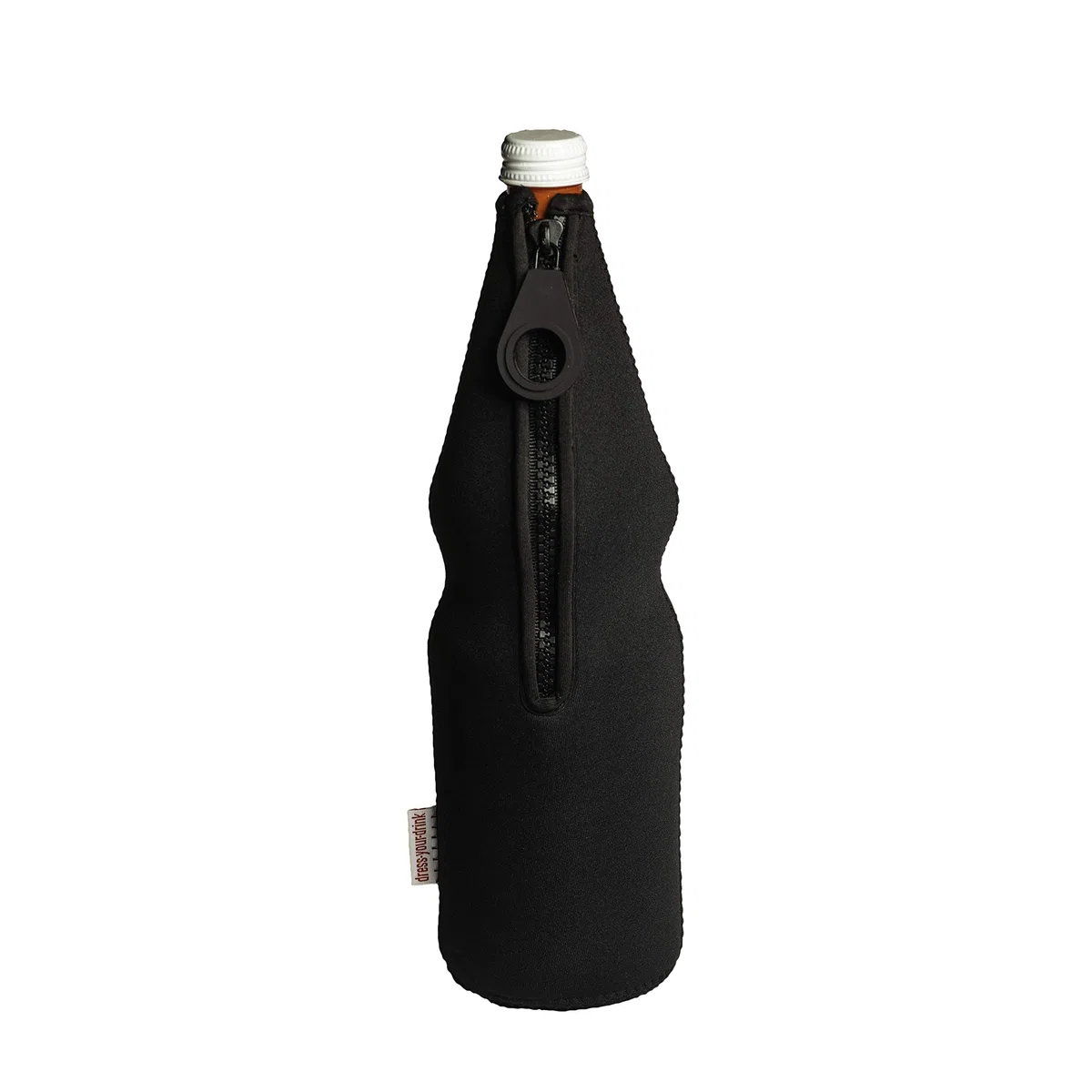 Flaschenkühler 0,7-1,0L für Glas- & PET Flaschen, Neopren, Getränkekühler, (schwarz, 1)