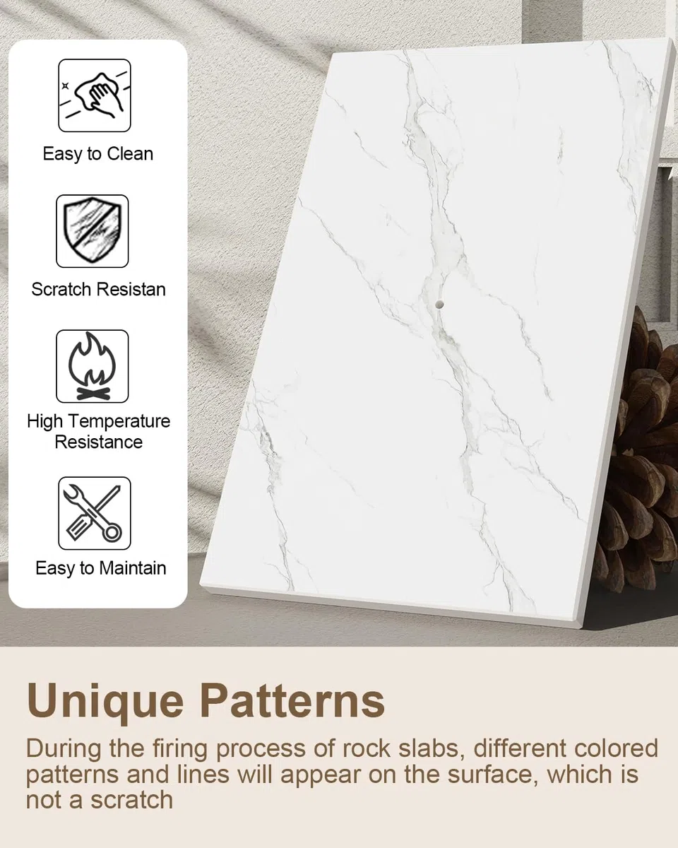 Garderobenständer mit Rock Slab Base, Modern Kleiderbügel Stand, T-förmige Metall Freistehend Kleiderständer für Kleidung, für Entryway, Wohnzimmer, Schlafzimmer, 175 cm, Weiß, GYJ011W