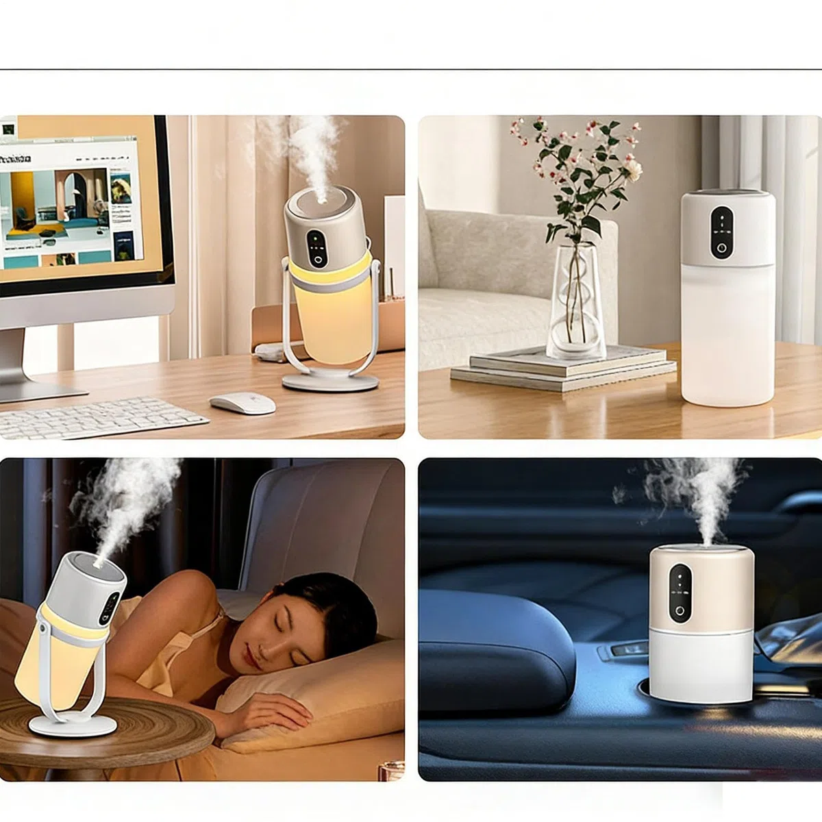 Raumluftbefeuchter für Schlafzimmer - 300ml Tragbarer Leiser Haushaltsartikel mit LED-Licht | Kinder Luftbefeuchter für Schlafzimmer - Für Ältere Personen Pflanzen Schlaf Nachttisch Wohnzimmer