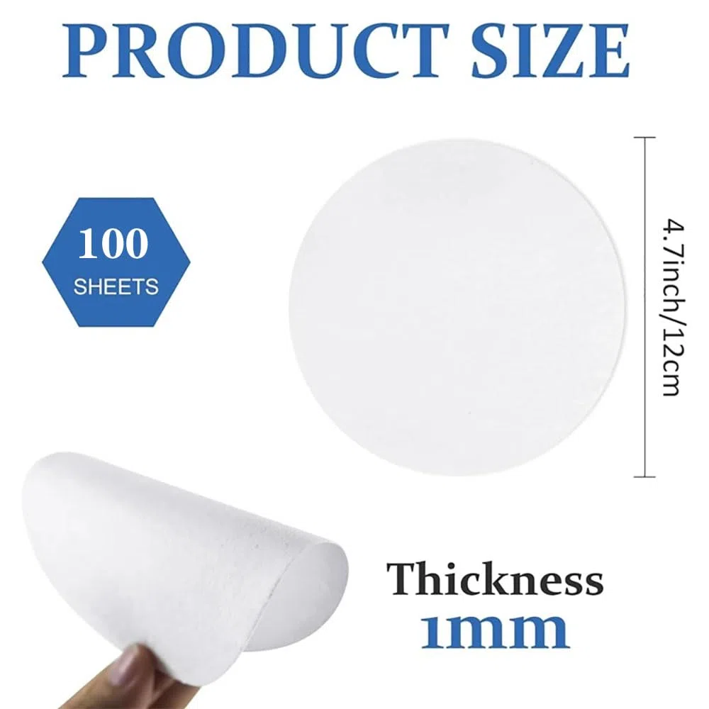 Mikrowellenofenpapier, 12 cm, rund, Keramikfaser, 100 Blatt
