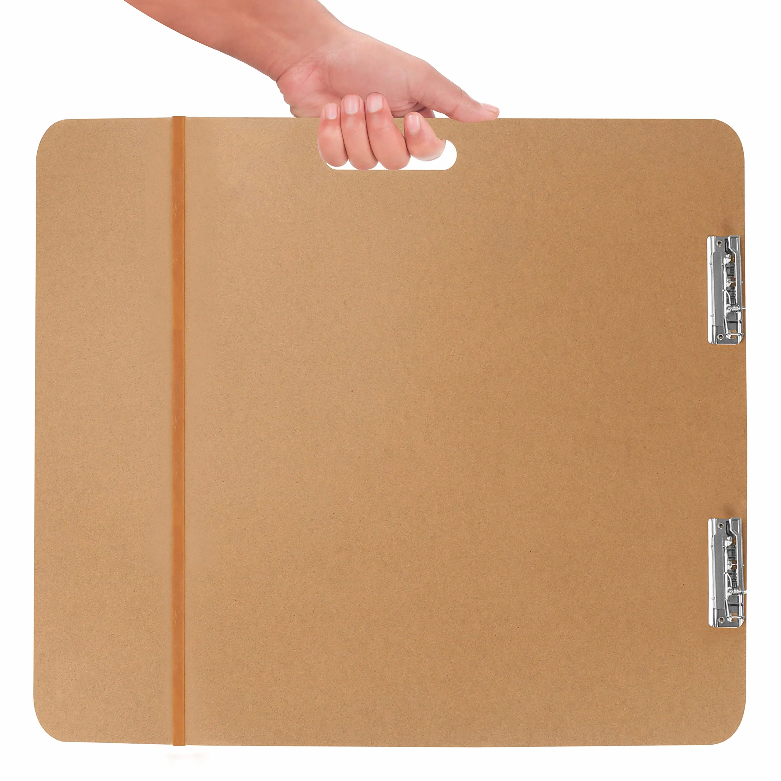 Kurtzy Großes Holz Klemmbrett für Künstler – 66 x 58,3 cm – Tragbare Klemmbrett Tafel mit Griff & Doppelclip – Klemm Brett zum Malen, Skizzieren & Zeichnen – Studio, Schule & Bürobedarf Klemmbrett