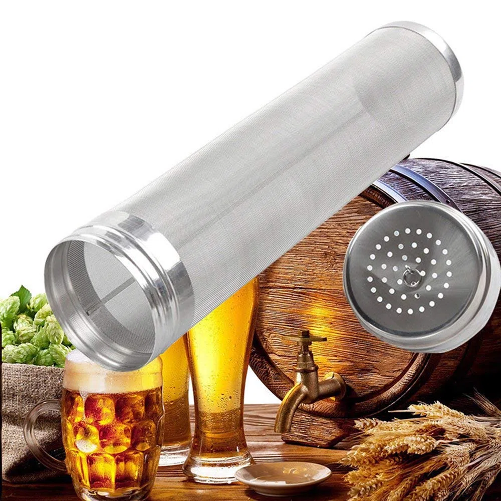 Beer Dry Hopper Filter,Merrday Stainless Steel Hop Strainer Micron Mesh Beer Filter Cartridge (2.8 X 11.8 inch)
