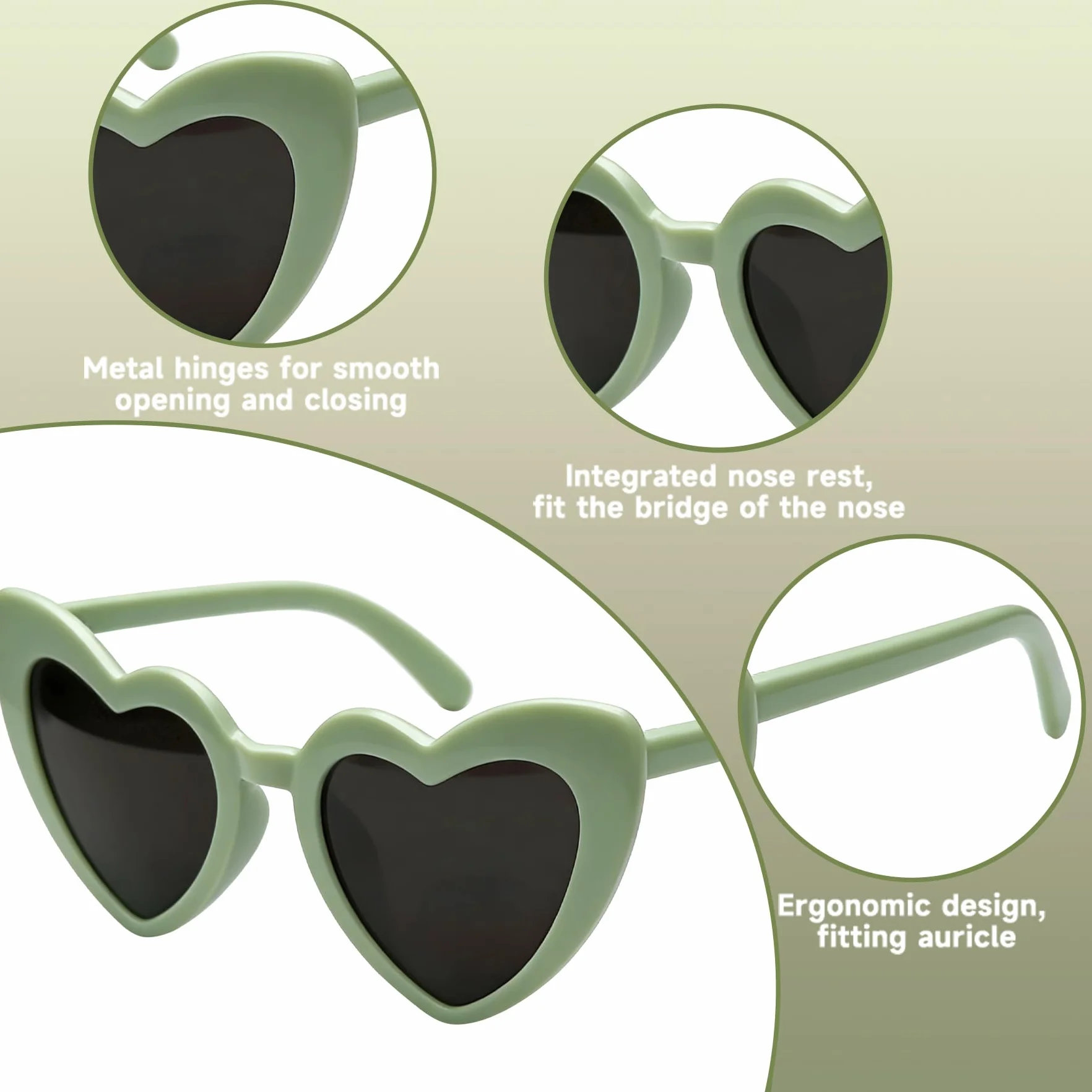 YeahBoom 48 Stück JGA Brille Team Braut,Bride to Be Herz Brille Set,12 Herz Sonnenbrille+12 Bride Haargummi+12 Bride Tattoo Aufkleber+12 Bride Armband,Jungesellinnenabschied Frau Accessoires,JGA Deko