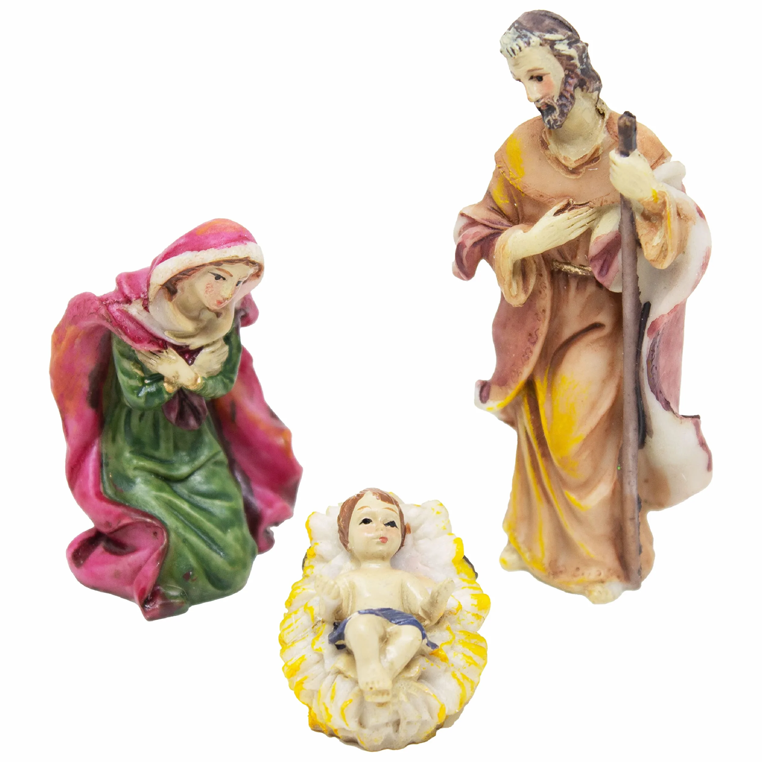 ToCi Krippenfiguren Set Weihnachten – 11-teiliges Krippenensemble bis 10 cm - im klassischen Design für Krippen Weihnachtsdeko