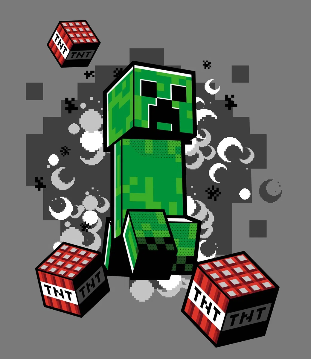 Aymax Minecraft Flauschdecke Kuscheldecke 130 x 160 cm