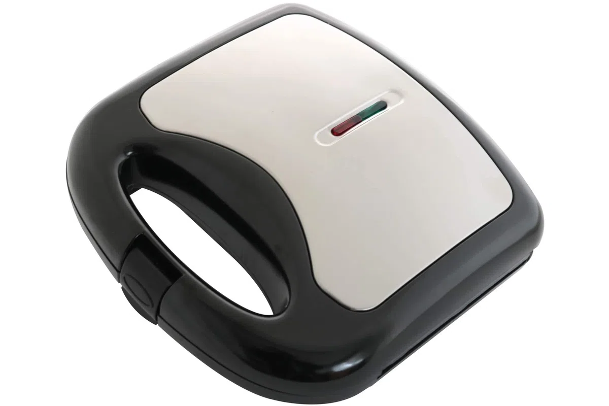 Deski Sandwichmaker 750 Watt Schwarz silber Sandwichtoaster Maker