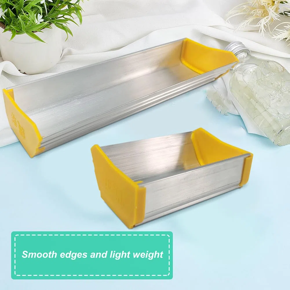 GORGECRAFT 2 Größen Emulsion Scoop Coater 4 Zoll 8 Zoll Aluminiumlegierung Dual Edge Screen Coating Scoops Werkzeug Für Siebdruck, Gelb