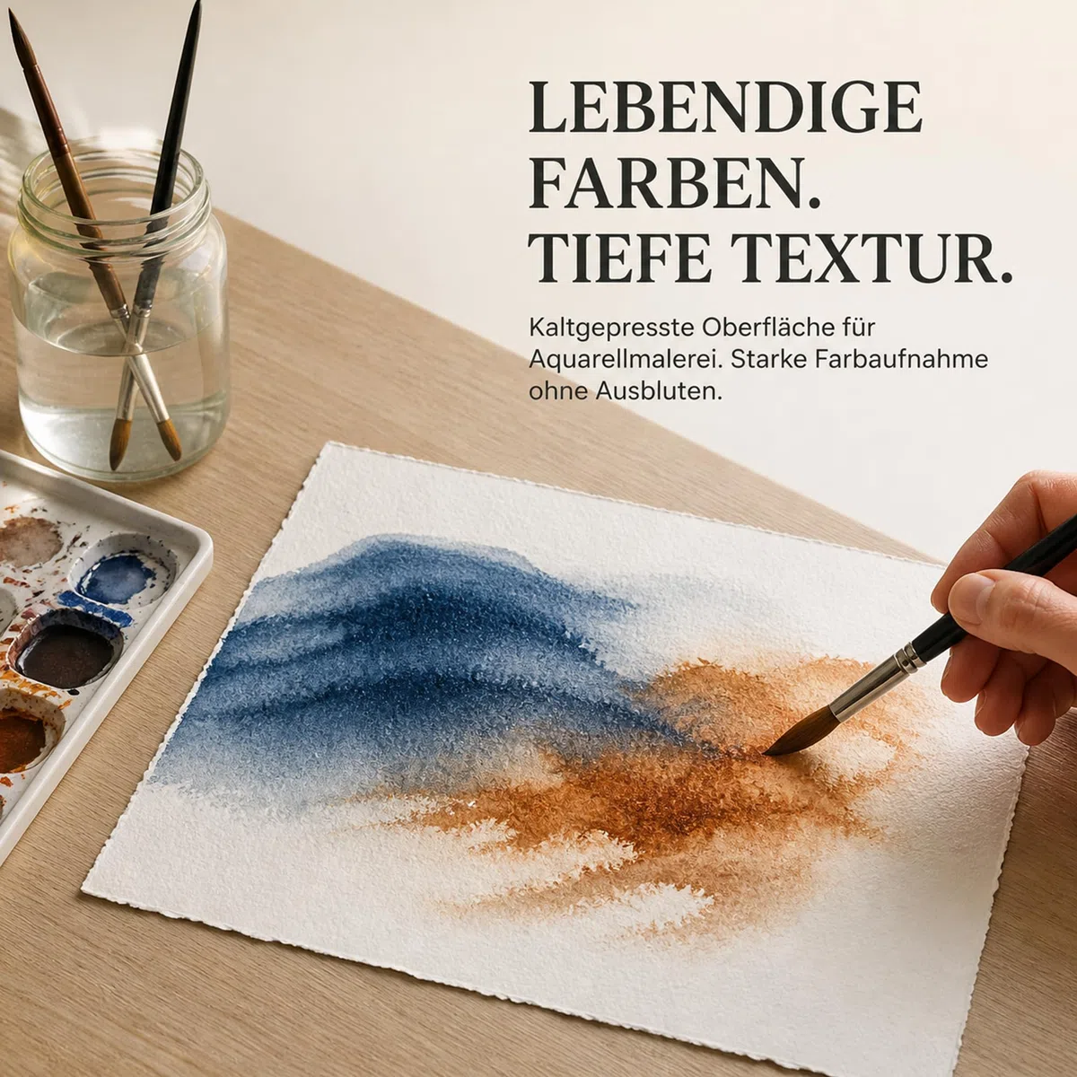 FAAING 100 Blatt Büttenpapier A4, 160 gsm Handgefertiges Papier Weißes Büttenpapier Blankopapier, Aquarellpapier kaltgepresstes Strukturpapier für Papierarbeiten Zeichnen Skizzieren Schreiben