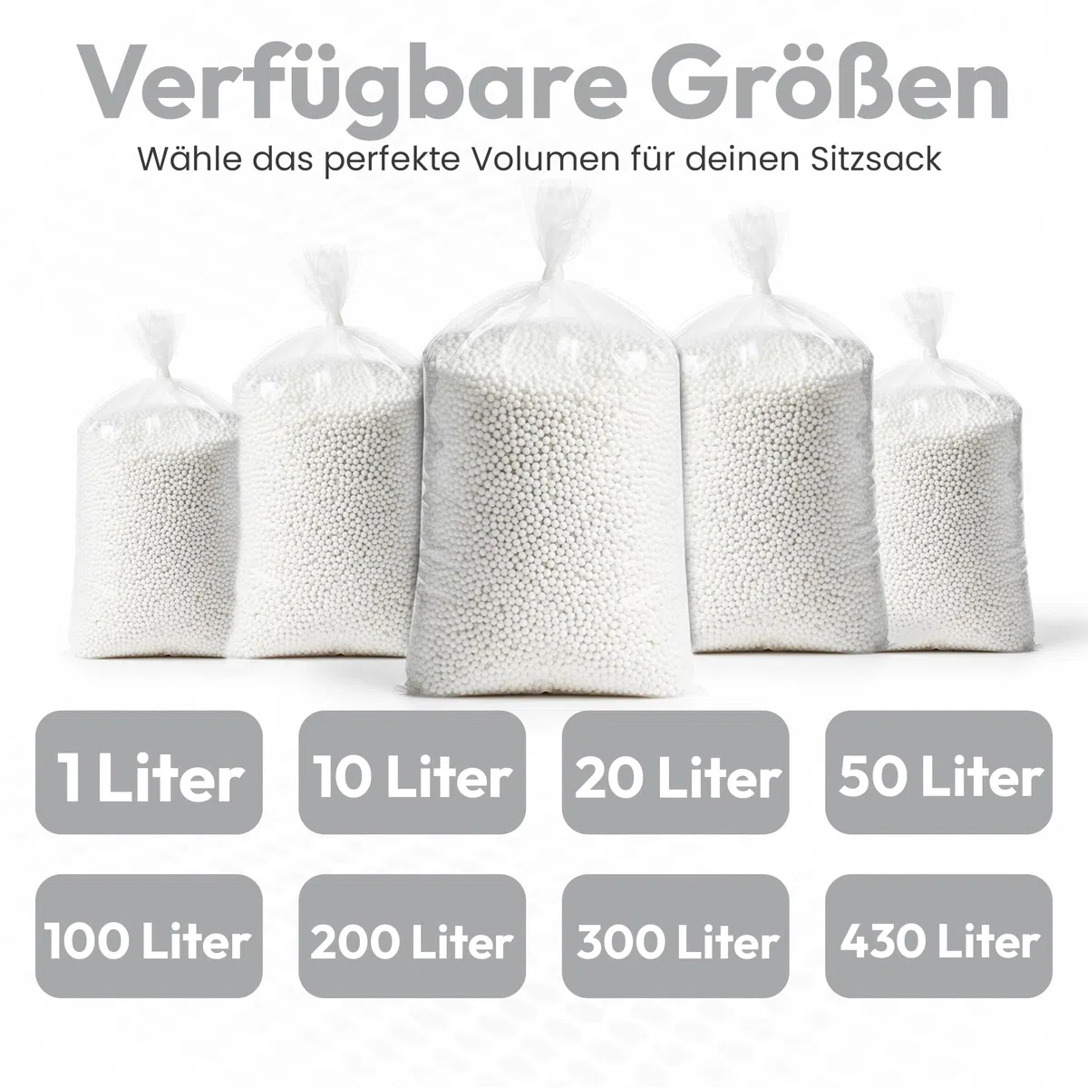 LAZY BAG Original EPS Perlen Sitzsackfüllung Sitzsack Styropor-Kügelchen Nachfüllpack Füllung für Sitzsäcke Sitzkissen Nackenkissen UVM. (100 Liter)