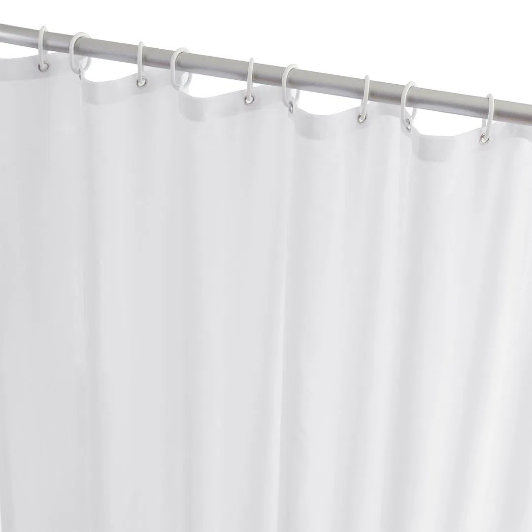 YISURE ÜBERLÄNGE Duschvorhang 200x240 Weiß Anti schimmel für Badezimmer, Extra Groß Badvorhang Polyester Textil für Zuhause, Wasserabweisend Duschvorhänge mit Magnet, Breite 200 x Höhe 240cm