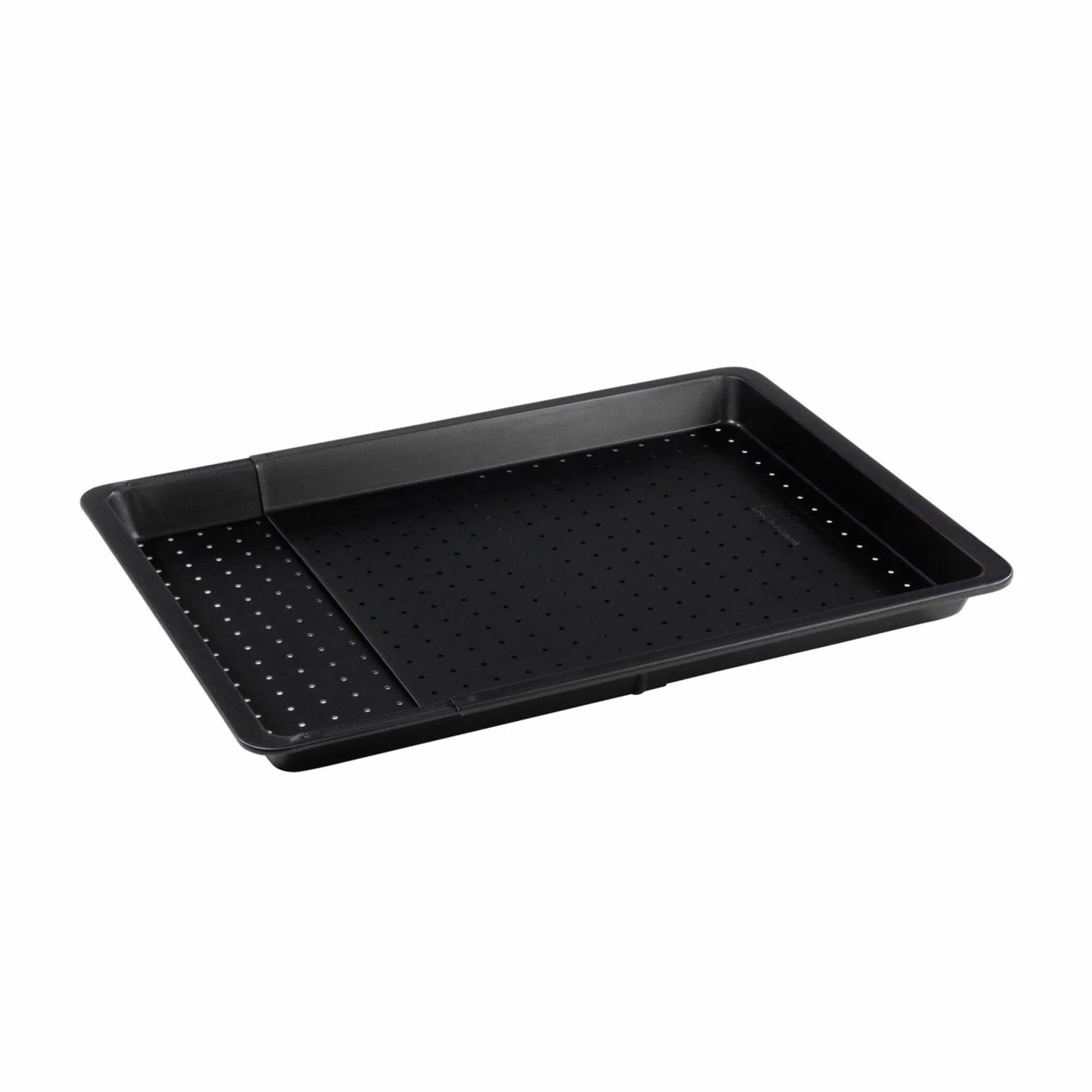 Zenker Black Metallic Perforiertes Backblech – Ausziehbar für perfekte Baguettes, Kuchen & Pizza, 52-37x33 cm, Ausziehbares Blech, Perforiert