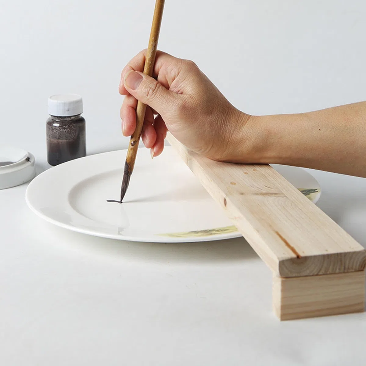 -Brücke – Handstützwerkzeug aus Holz, kreative Handgelenkstütze | Ergonomische Malhilfe zum Skizzieren von Zeichnungen aus Massivholz, tragbare Kunstausrüstung für Tonerde