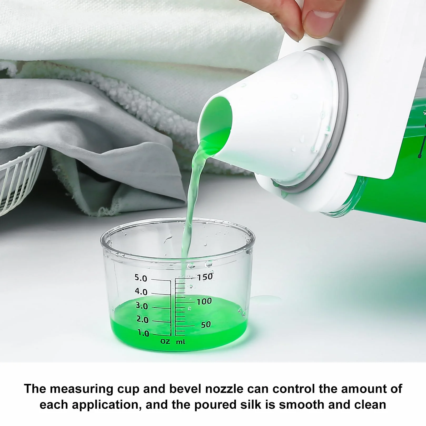 JJWUYUE 1800ml Luftdichter Waschmittelspender mit Messbecher, Waschmittel Waschpulver Aufbewahrungsbox,Waschpulverspender, Waschmittelbox Vorratsbehälter für Waschmittel Futterbehälter (Packung mit 2)