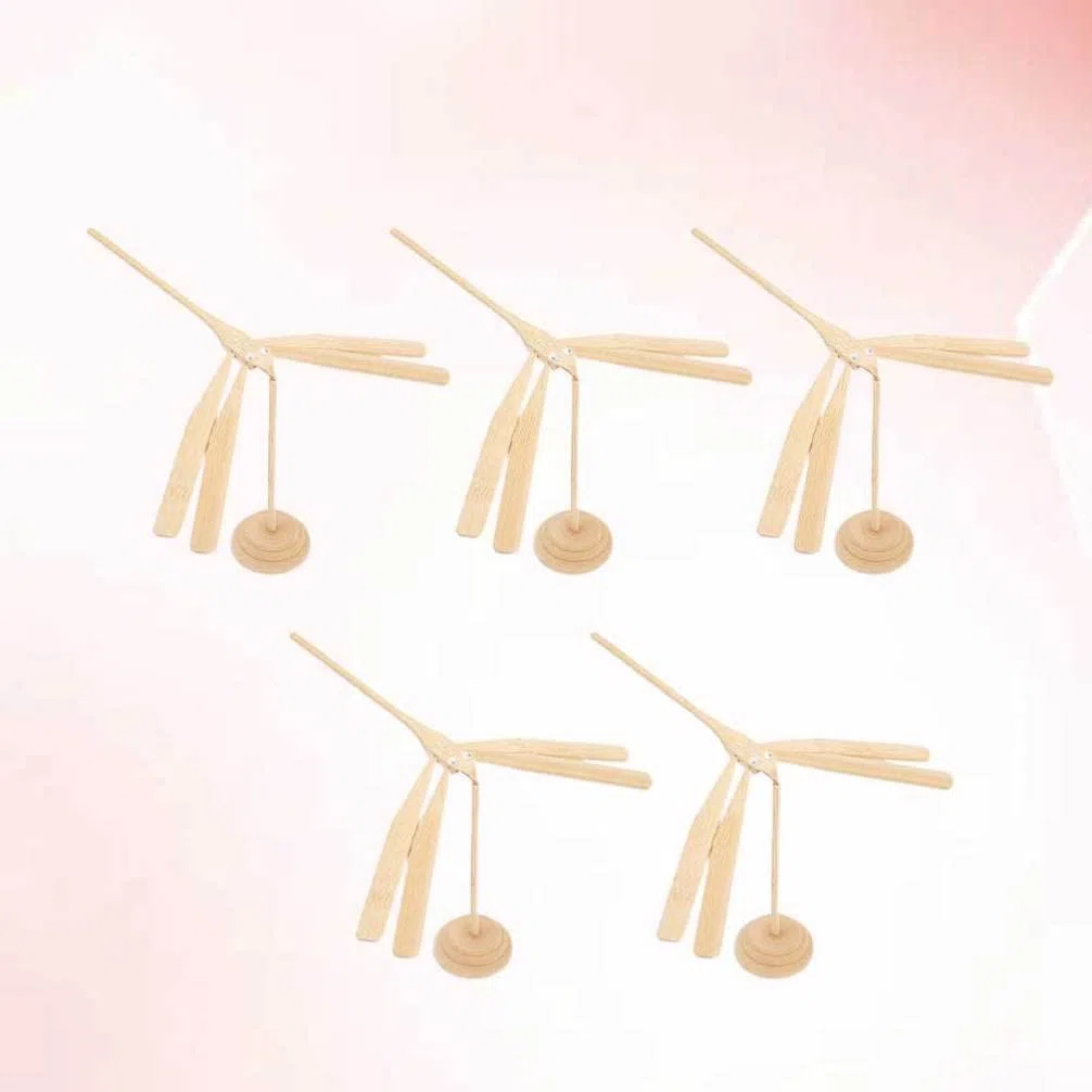 Artibetter 5st Mini Libellen Bambus Libelle Spielzeug Bambus-Libelle Libelle Kunsthandwerk Bambus Fliegendes Spielzeug Handarbeit Libelle DIY Bambus Spielzeug Balance Füllstoff Kind Hölzern