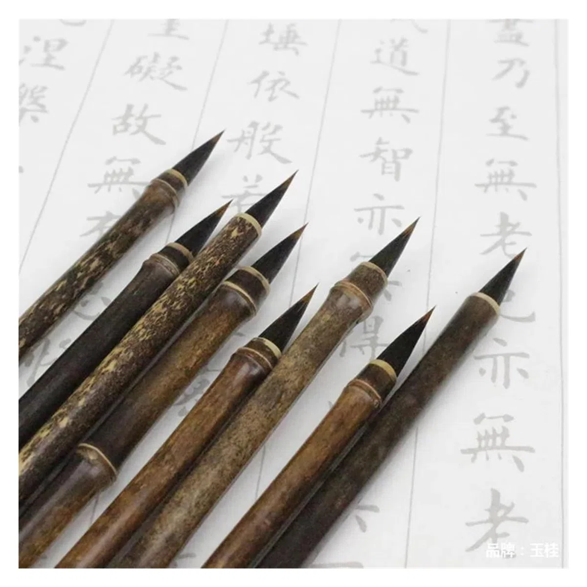 5 Stück Original Bambus Chinesischer Schreibpinsel Wieselhaar Traditioneller Malpinsel Xiaokai Regelmäßige Skript-Kalligraphiestifte