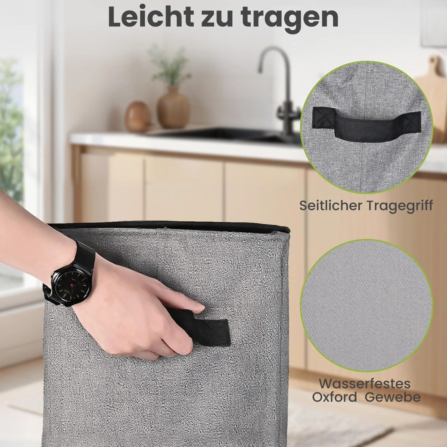 AIUNAOM 110L Groß Pfandflaschen Sammelbehälter mit Deckel, Flaschensammler Leergut,Recycling -Behälter Leergut & Altglas Aufbewahrung,Pfandflaschen Behälter für Küche Abstellraum Flaschentasche
